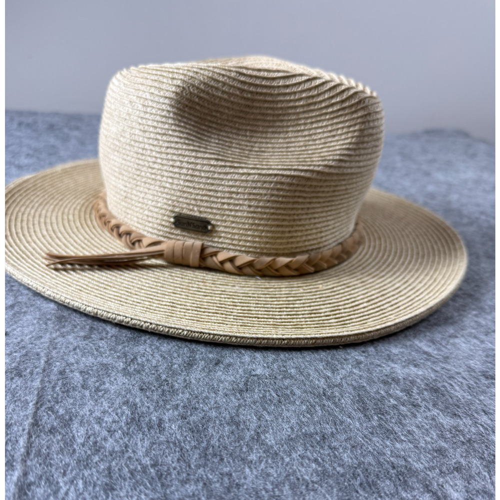 Sun n Sand 50 plus spf cotton straw sun hat with stylish braided band and plahat